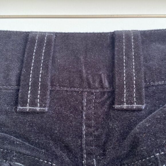 Athleta Velvet Cotton Mini Skirt With Drawstring And Pockets Black 6 - Picture 10 of 15